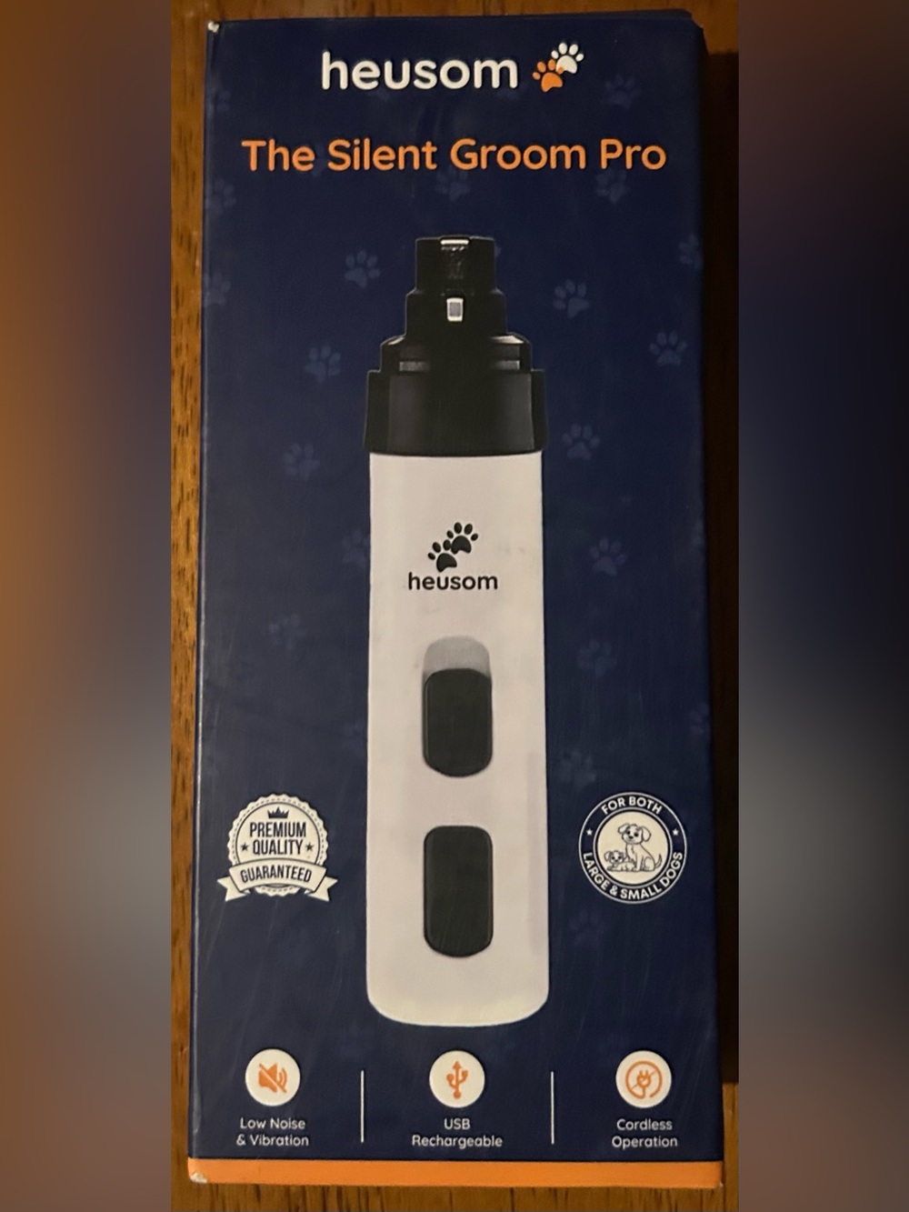 Heusom The Silent Groom Pro Nail Grinder For Both Small and Large Dogs Pet NEW